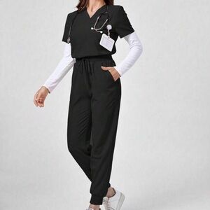 Black Women's Scrubs set